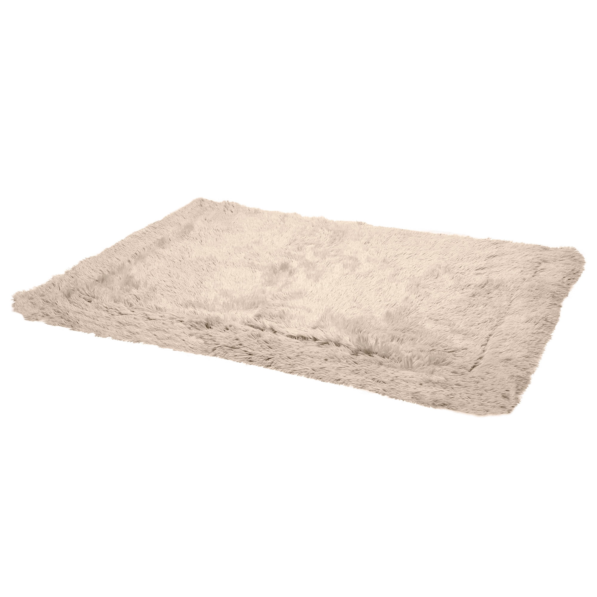 FurHaven Pet Products Long Faux Fur & Velvet Water-Repellent Pet Blanket for Dogs & Cats - Taupe, Medium