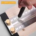 thumbnail image 2 of Yeacher High- Scale Ruler T-type Hole Ruler Stainless Woodworking Scribing Mark Line Gauge Carpenter Measuring Tool, 2 of 8