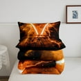 thumbnail image 5 of Erosebridal Chic Lightsaber Bedding Sets Queen with Comforter, Orange Duvet Insert, Lightning Decor, Reversible 3-Piece, 5 of 8