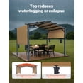 thumbnail image 2 of VEVOR Pergola Extérieure Rétractable 10 X 10 Pi avec Auvent, Toit Arqué, Pergola de Patio en Métal, 2 of 7