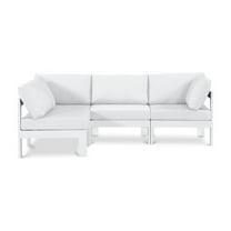 Meridian Furniture Nizuc White Outdoor Patio Modular Sectional