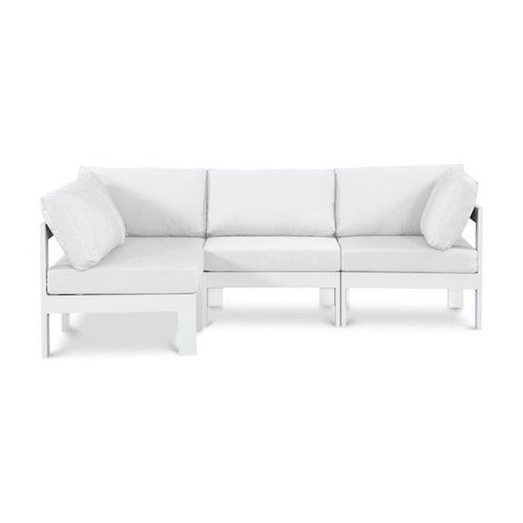 Meridian Furniture Nizuc White Outdoor Patio Modular Sectional