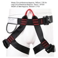 thumbnail image 2 of Adjustable Half Body Climbing Harness Safety Belt for Rock Climbing Downhill Rescue Polyester Material, Black, 2 of 7