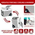 thumbnail image 3 of Koolatron 12V Kargo Electric Cooler/Warmer with Built-in Handle and Wheels (33 Quarts/31 Liters), Portable Travel Storage, 3 of 6