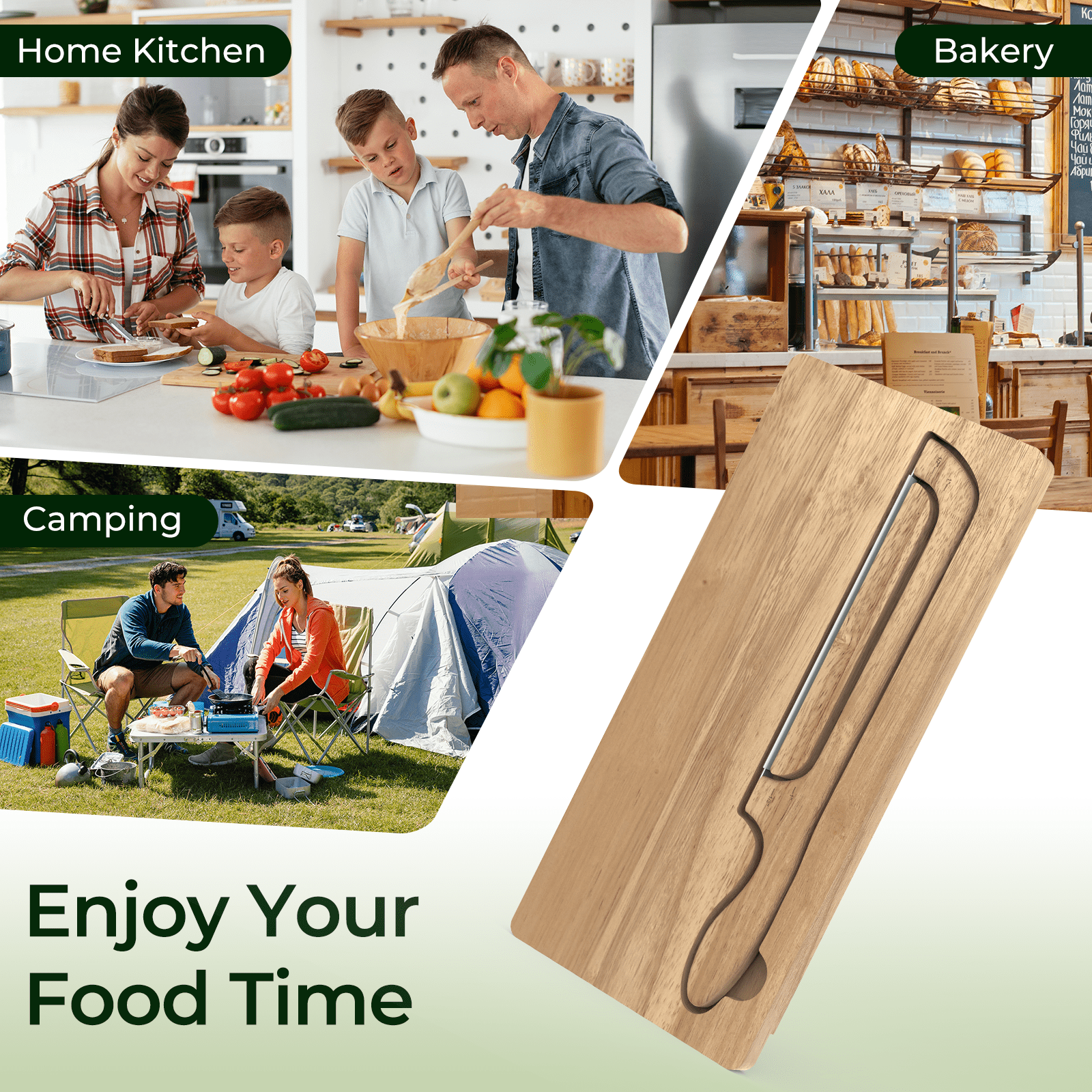 Bread Bow Knife and Board Set, Sourdough Bread Slicer and Bread Cutting Board with Magnetic Storage, Space-saving,Right & Left Handed, Perfect for Bagels, Homemade Bread, Ideal Baking Gifts for Woman