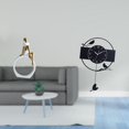 thumbnail image 2 of Estatua de niña, figura de resina, escultura de mujer, reloj de pared, reloj de pájaro, elegante diseño abstracto moderno, decoración acrílica, ideal, 2 of 8