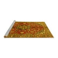 thumbnail image 2 of Ahgly Company Machine Washable Indoor Square Medallion Yellow Traditional Area Rugs, 6' Square, 2 of 4