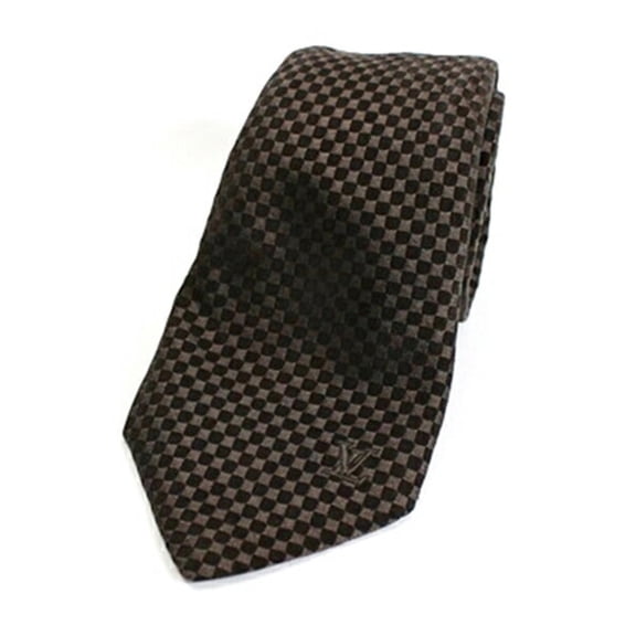 Pre-Owned Louis Vuitton Silk Tie Damier Pattern LOUIS VUITTON Men's