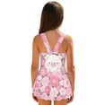 thumbnail image 2 of Uourmeti Cartoon Pig & Floral Print Skirted One-Piece Swimsuit for Girls - Soft Stretchy Quick Dry Swim Dress for Beach & Pool Vacations, 2 of 8