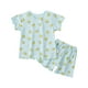 thumbnail image 1 of Odeerbi 0-8 Años Niños Niñas Conjunto de Verano Estampado de Fresas Lechuga Manga Corta Tops Shorts Conjunto de Pijama de Dos Piezas, 1 of 3