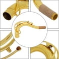 thumbnail image 4 of stanreset Brass Tenor Saxophone Bend Neck Solid Color Replacement 27.5mm Nozzle Woodwind Instrument Sax Part Accessories Silver, 4 of 6