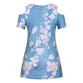 thumbnail image 4 of Camisetas de verano para mujer Túnica de manga corta con tiras y hombros descubiertos Fridja nalpqowj5581, 4 of 9