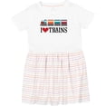 thumbnail image 3 of Inktastic I Love Trains Girls Toddler Dress, 3 of 5
