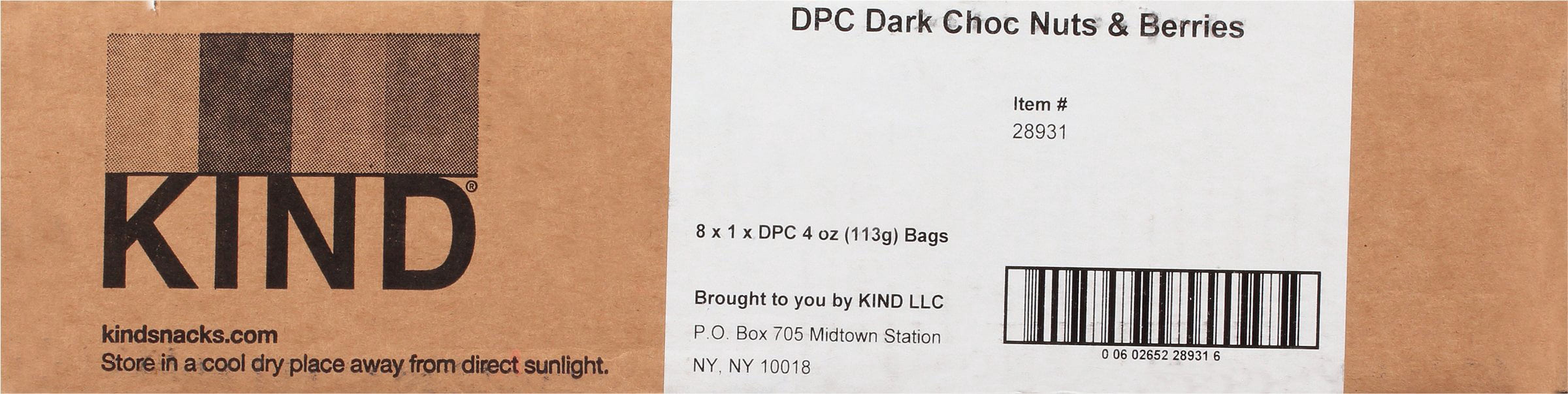 (Price/Case)KIND 28931 Dark Chocolate Nuts & Berries 8-4 Ounce