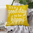 thumbnail image 6 of Hongan decorative throw pillow set, 18" x 18", 4 pieces, yellow, 6 of 7