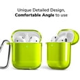 thumbnail image 4 of AirPods Case [Front LED Visible], GMYLE TPU Protective Shockproof Earbuds Case Cover Skin Compatible for Apple AirPods 1 & 2 (Clear Neon Yellow), 4 of 6