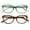 Green Tortoise, variant on 2 Pairs Women Optical Frame Translucent Fashion Reading Glasses - Clear Lens Reader ZT105 +1.75