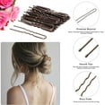 thumbnail image 2 of U Shaped Hair Pins,50 Count of Buns Pins Hairpins for Women Girls for Updos Ballet French Twists, Bobby Pins Hairgrip Hair Grip Hairclip Metal Hair Accessories 7cm/2.7in (Brown), 2 of 5