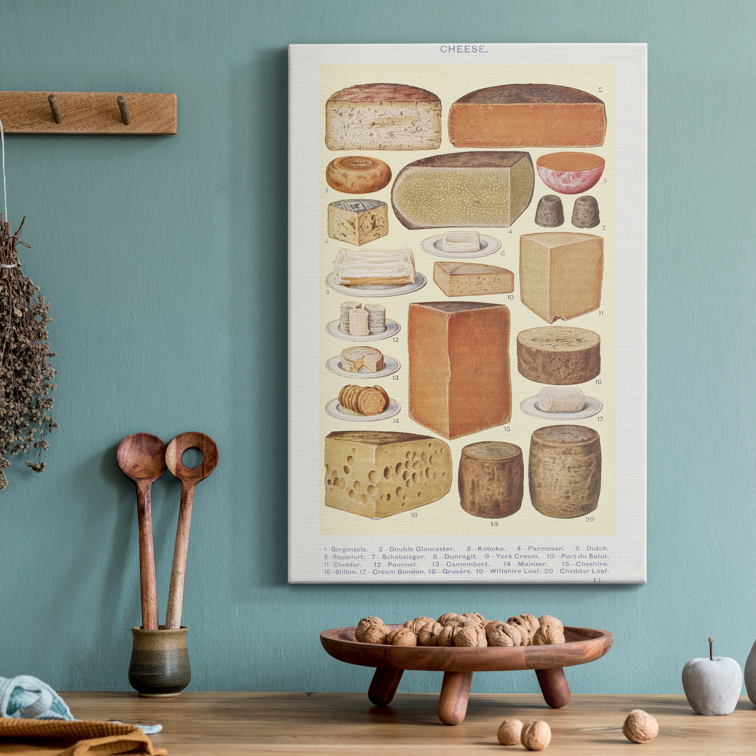 Various Cheeses Premium Gallery Wrapped Canvas - Ready to Hang - 40 x 60