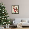 thumbnail image 2 of Merry Christmas Vintage Santa Holiday Graphic Art Luster Gray Framed Art Print Wall Art, 2 of 6