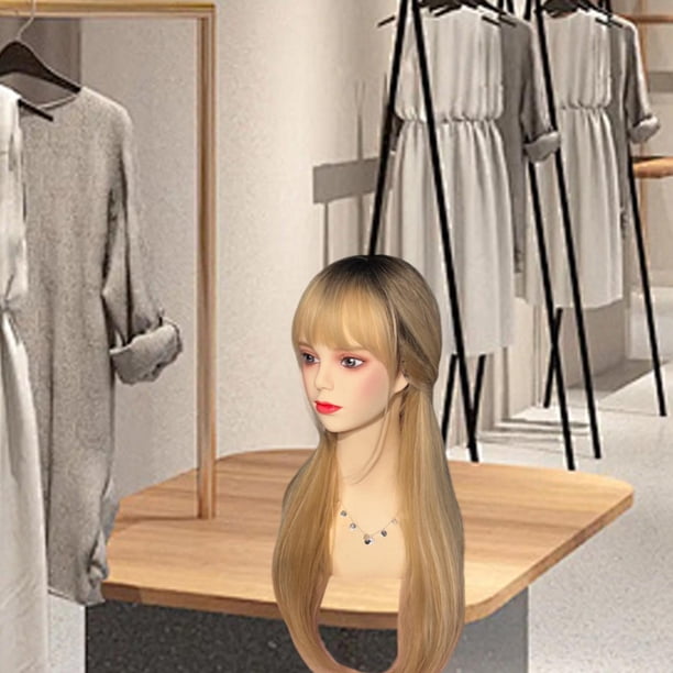 Cabeza de maniquí femenino, modelo de peluca Modelo de vestir portátil portátil Portuito de exhibición de estante para la cabeza para diademas de