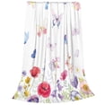 thumbnail image 2 of Fuzoiu Meadow flowers with butterfly Print Ultra-Soft Micro Fleece Blanket,All Seasons Flannel Throw, Lightweight Blanket for Bed, Sofa, Couch, Movie Night, Camping, and Travel-40"x30", 2 of 7