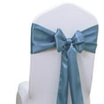 thumbnail image 3 of Pack of 50 Satin Dusty Blue Chair Sashes for Wedding - Chairs Bows 7x108 Inches Chair Ribbons Fitting Birthday Party Anniversary Events Ceremony Bridal Baby Shower Decorations, 3 of 13