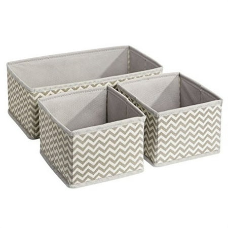 Interdesign Chevron Set Of 3 Soft Bins For Underwear Socks Kids