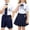 Girls-White, variant on Odeerbi Toddler Girls 3 Piece Preppy Outfit Badge Embroidered Dress Shirt and Bear Pleated Skirt Set School Uniform with Bow Tie