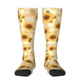 thumbnail image 1 of Balery Coffee Plaid Sunflower Calcetines novedosos Calcetines deportivos Calcetines hasta la rodilla Calcetines de algodón Calcetines originales y geniales, 1 of 6
