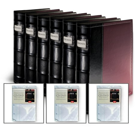 Bellagio-Italia 6 Media Burgundy Binders 3 Insert Packs