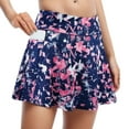 thumbnail image 2 of ibiyuan Womens Tennis Skirts Tennis Skirt Women Knee Length Golf Long Skort with Pockets High Waisted Athletic Sports Inner Shorts Skirts, 2 of 8