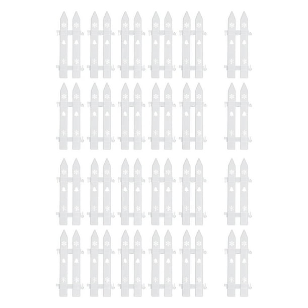 Juego de Paneles Decorativos para Cerca de árbol de Navidad, , Multifuncional Y Tradicional, para Decoración Navideña. Borde Decorativo de PVC. 24 piezas