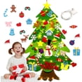thumbnail image 3 of Árbol De Navidad De Fieltro Diy Árbol De Navidad De Fieltro Diy Con 30 Adornos Para Árboles Adornos De Navidad Y Cadena De Luces Árbol De Fieltro Para Colgar En La Pared Para La Decoración De Regalos, 3 of 4