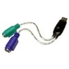 Cables Unlimited USB-2400 USB to PS/2 Keyboard & Mouse Splitter Cable (2.3 feet)