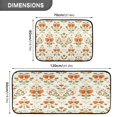 thumbnail image 3 of 2-Piece Kitchen Mat Set Non Slip Washable Floor Mats Decorative Rugs for Kitchen Sink Laundry Orange Bow and Intertwined Green Leaves, 3 of 7