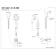 thumbnail image 2 of Kingston Brass KX1062SE Victorian Hand Shower Kit, Polished Brass, 2 of 5