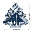 thumbnail image 2 of Stylish Metal Christmas Tree Wind Spinner - Minimalist Design with Star & Snowflakes Perfect for Yard & Garden Decor, 2 of 7