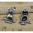 thumbnail image 2 of U8MO Lot 6~100pc Retro Jewelry Making DIY Cute Owl Alloy Charm Pendant 24x18mm-20pcs, 2 of 5