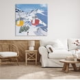 thumbnail image 2 of Stupell Industries Ski Life Shuttle Snowy Mountain Landscape Snowboard Athlete, 36 x 36, Design by Ashley Singleton, 2 of 6