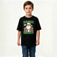 thumbnail image 2 of Boys Graphic T-Shirt Funny Santa Christmas Kids Tees 100% Cotton Short Sleeve Tops Ages 4-13Y, 2 of 4