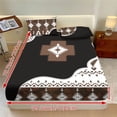 thumbnail image 2 of COEQINE Bed Sheets Set 3 Piece Twin XL Size Bedding Sheet Set, Comfort Easy Care Long Lasting Bedsheet & Pillowcases for Twin XL Size Bed for Women, Southwest American Tribal Black Brown, 2 of 5
