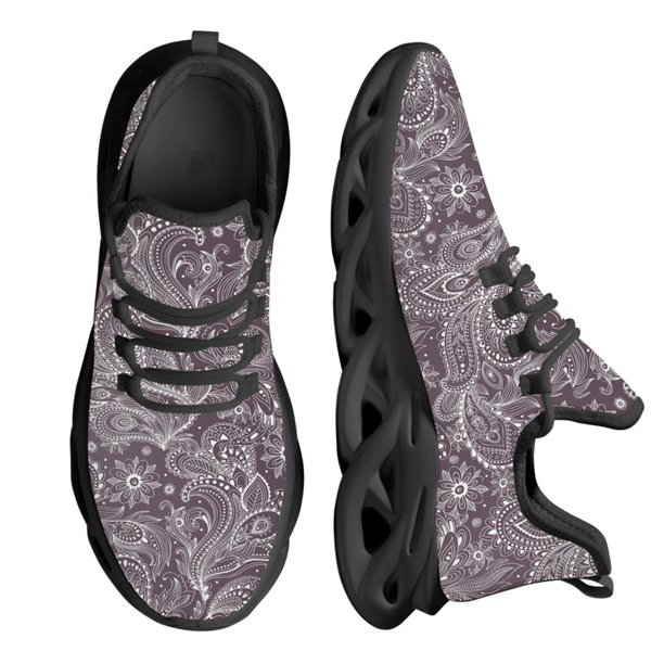 Zapatos vulcanizados negros con estampado bohemio de cachemira, zapatillas de deporte de alta calidad para mujer, zapatos planos con cordones, mocasines para mujer, tallas grandes