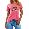 thumbnail image 3 of Mujeres Manga Corta de Verano Tops Pascua Impresa Cuello Redondo, Blusa de Moda Casual para la Primavera, 3 of 5