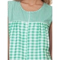 thumbnail image 5 of Ezi House Dresses for Women with Pockets - Moo Moos Gingham Dress - House Coat Sleevless Zipper Duster Dress - Medium to Plus Size,M,Green, 5 of 9