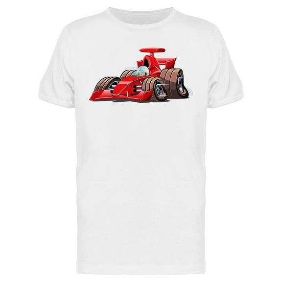 Cartoon Race Car Going Fast T-Shirt Men -Image by Shutterstock, Male Small