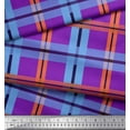 thumbnail image 3 of Soimoi Satin Silk Fabric Check Check Printed Craft Fabric by the Yard 42 Inch Wide, 3 of 3