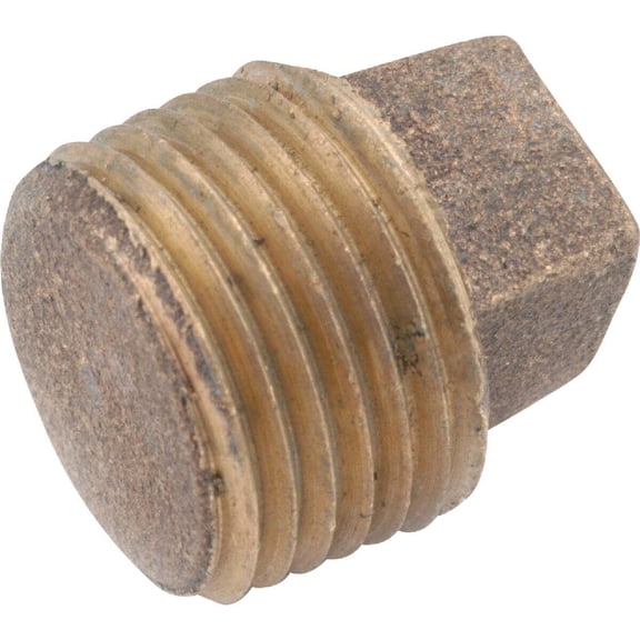 Anderson Metals Corp. Brass Pipe Plug - Threaded, Smooth Finish - 3/8"