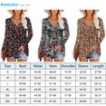 thumbnail image 5 of Top tipo túnica ROSELINLIN con estampado floral de manga larga para mujer, 5 of 5