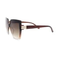 thumbnail image 3 of Womens Inset Squared Butterfly Rhinestone Jewel Hinge Sunglasses Brown Clear - Brown, 3 of 4